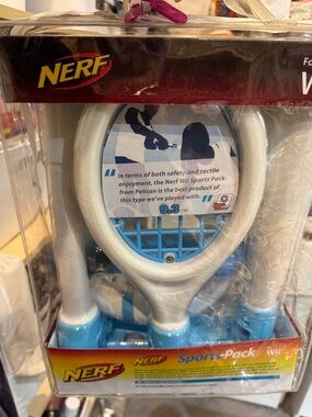 Nerf Sports Pack Wii Accessories - White & Blue